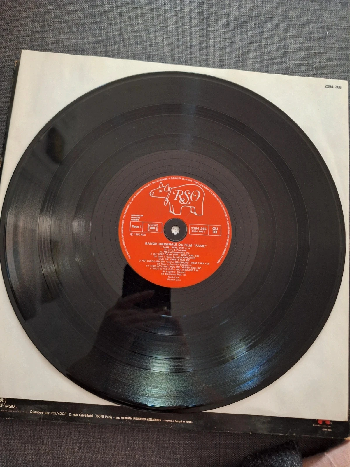 33T Vinyl Fame Soundtrack Film OST 1980 RSO Gatefold Irene Cara – photo 5